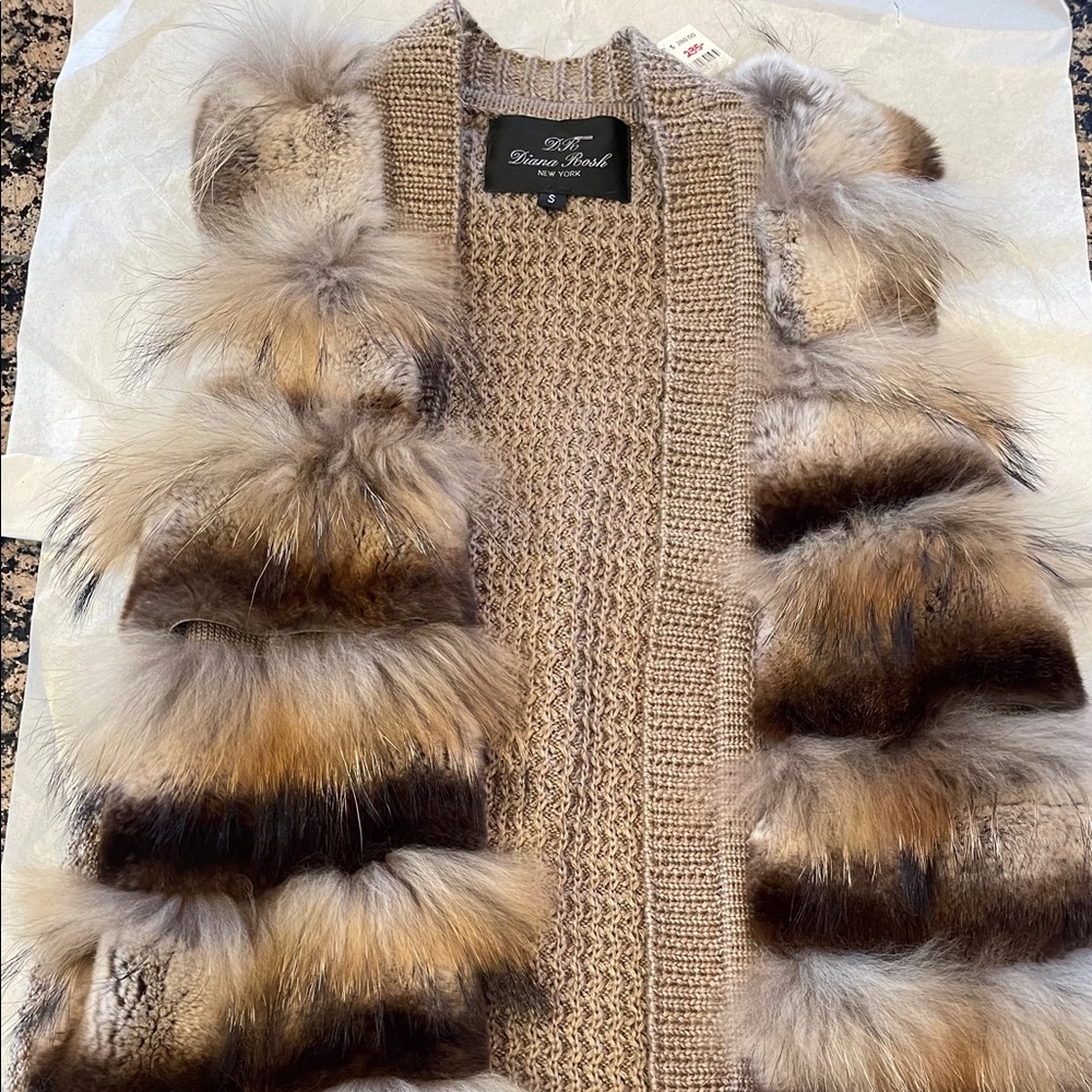 Diana Rosh Fur Sweater Vest
